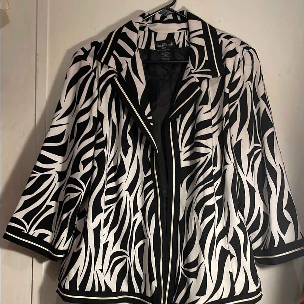 Jacket & Skirt,Black and White